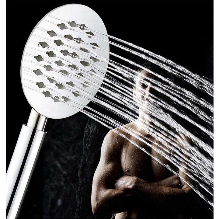 [ Có Video ] Bộ tay sen tắm inox 304 mờ tròn mỏng an toàn, dễ sử dụng, giá rẻ, đủ bộ tay sen+dây+gác cài - QM063