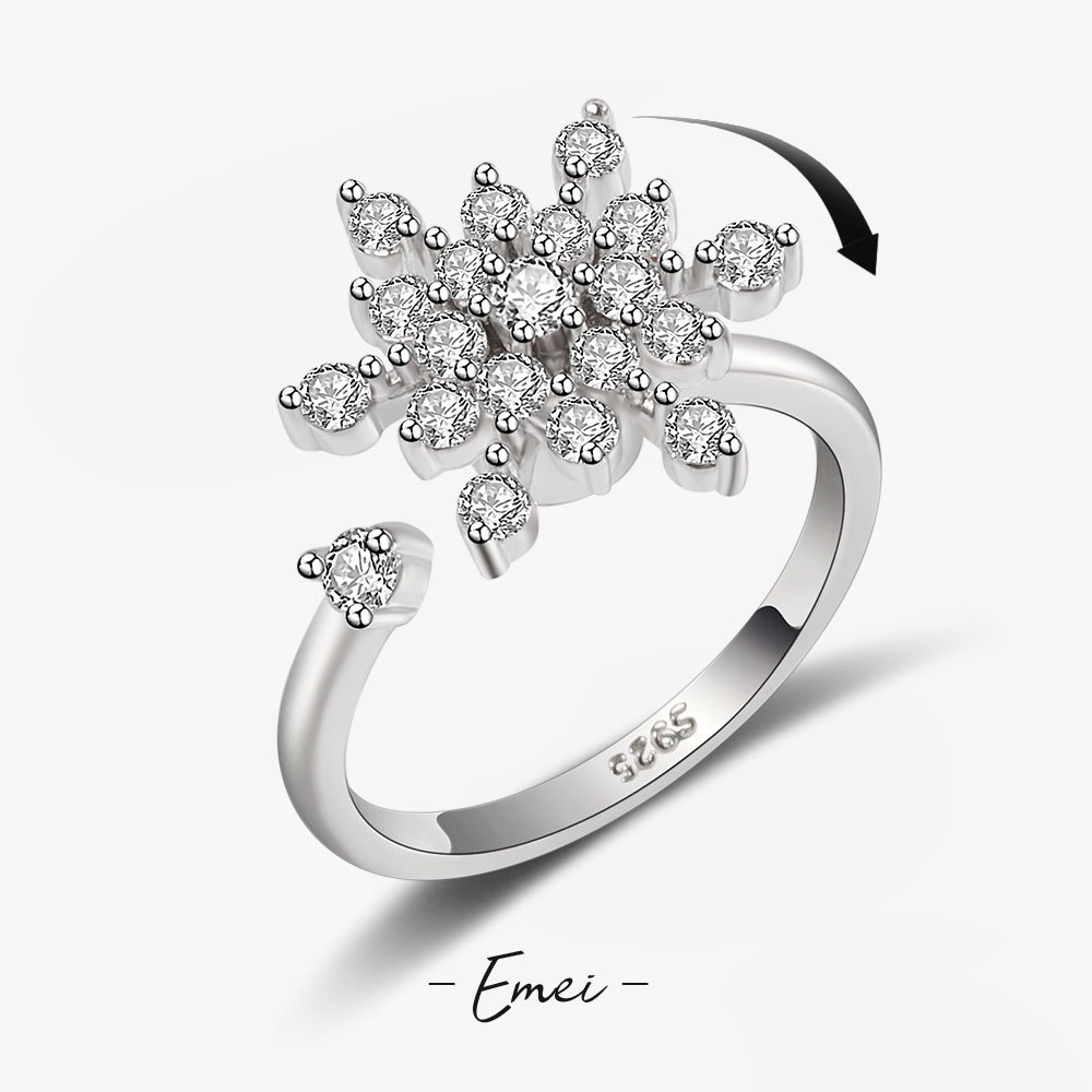 Nhẫn Hở Xoay Phong Cách Giáng Sinh Có Thể Điều Chỉnh Giúp Giảm Căng Thẳng Dành Cho Nữ