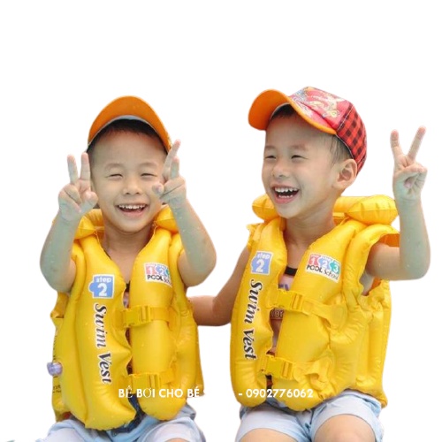 Áo Phao Tập Bơi Cho Bé - Ảnh Thật 100% - Áo Phao Bơm Hơi - Phao Bơi Trẻ Em- Dễ Dàng Bơm Hơi - Xả Hơi Gấp Gọn.