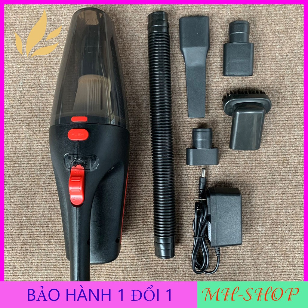 [ FREESHIP ] Máy Hút Bụi Cầm Tay - Máy Hút Bụi Mini Có Dây Cho Ô Tô và Gia Đình, Công suất 120W Bảo Hành 1 Năm MH-SHOP