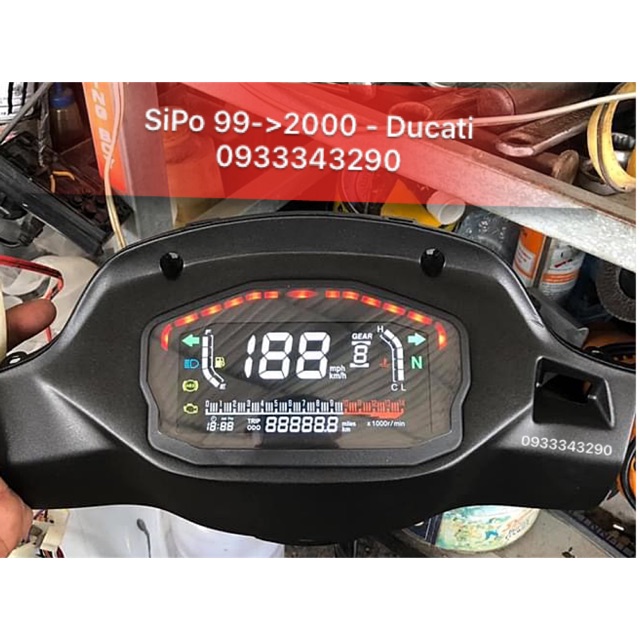 Trọn Bộ Bợ Cổ Sipo 99-&gt;2000 Chế Đồng Hồ Ducati