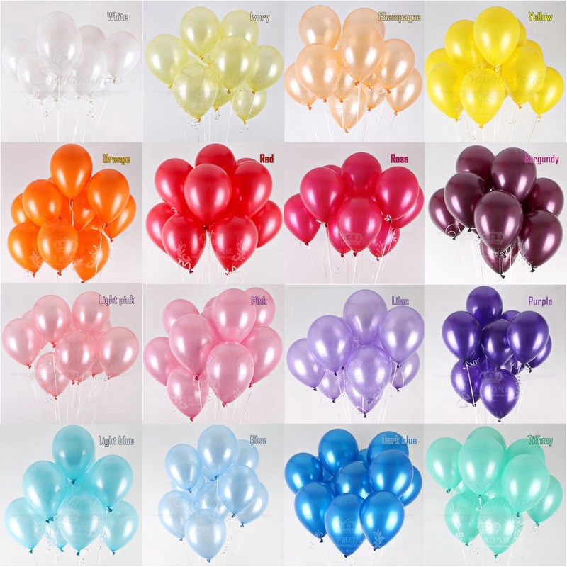 Bộ 100 bong bóng nhiều màu sắc chất liệu latex kích thước 10&quot;