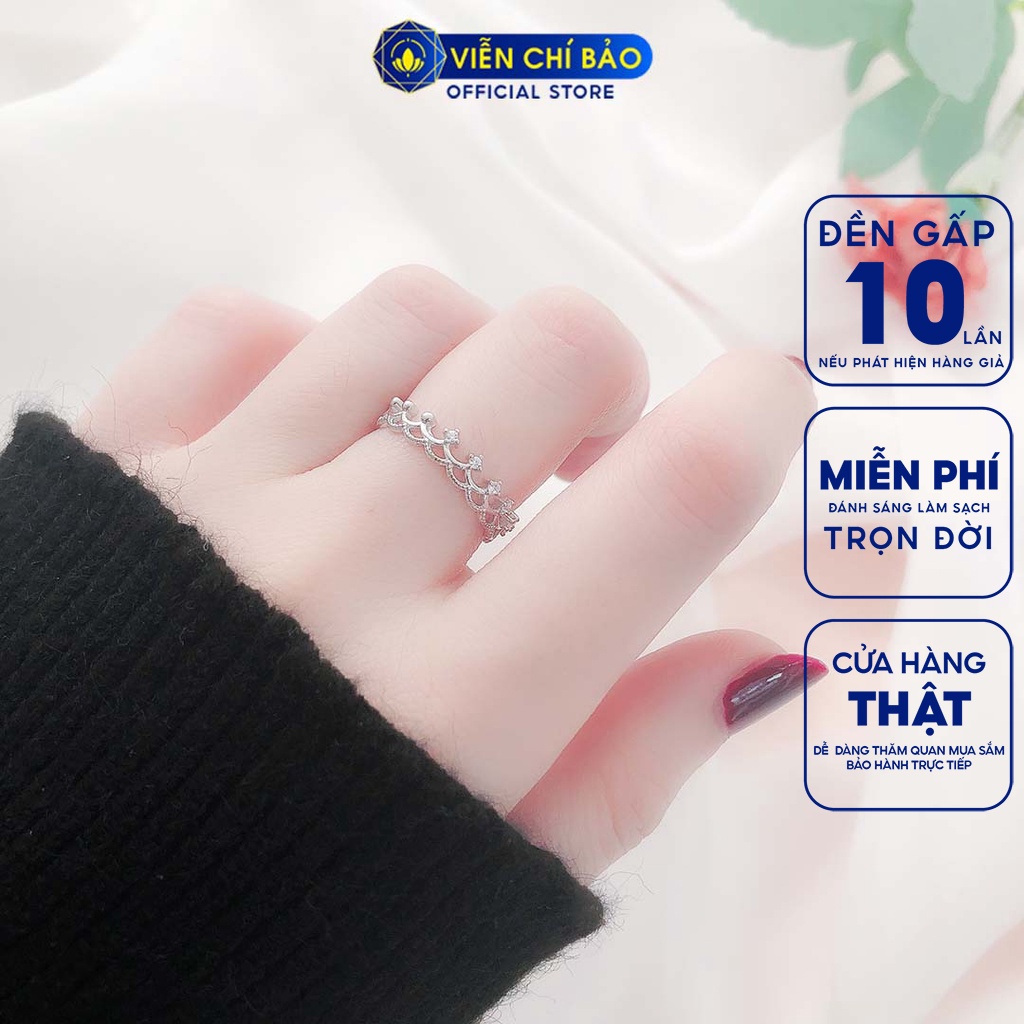 Nhẫn bạc nữ Vương miện nữ hoàng chất liệu bạc 925 thời trang phụ kiện trang sức nữ Viễn Chí Bảo N400768