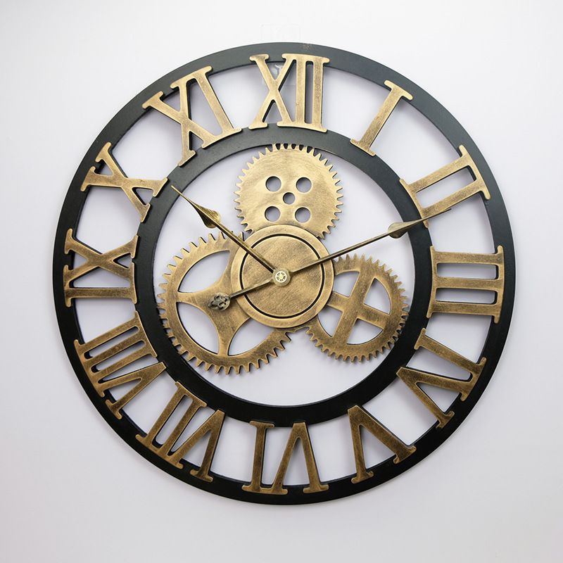Đồng hồ trang trí - đồng hồ treo tường thiết kế bánh răng ấn tượng BS5868 size 50cm