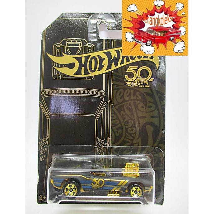 Mô Hình Xe Hơi Hot Wheels Kỷ Niệm Lần Thứ 50 Màu Đen Vàng