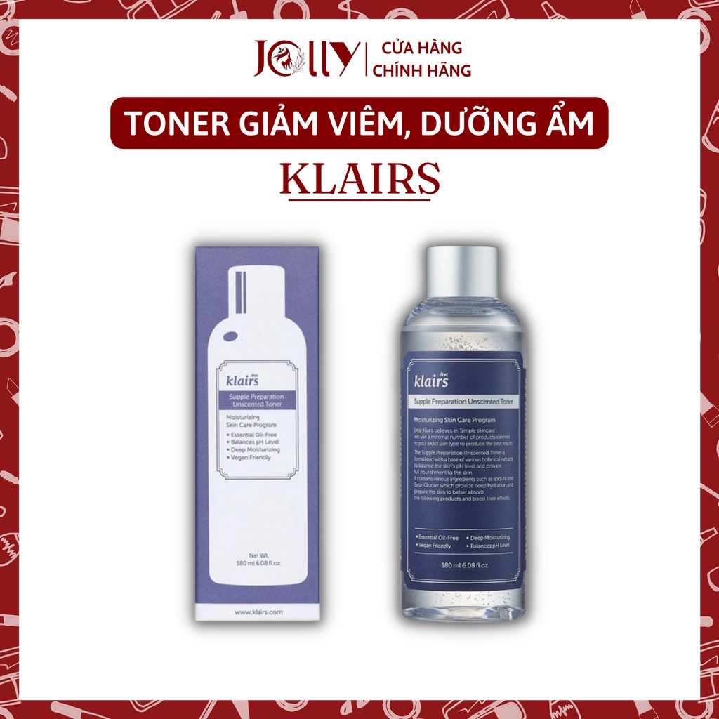 Toner Giảm Viêm, Dưỡng Ẩm KLAIRS - Hàng Chính Hãng