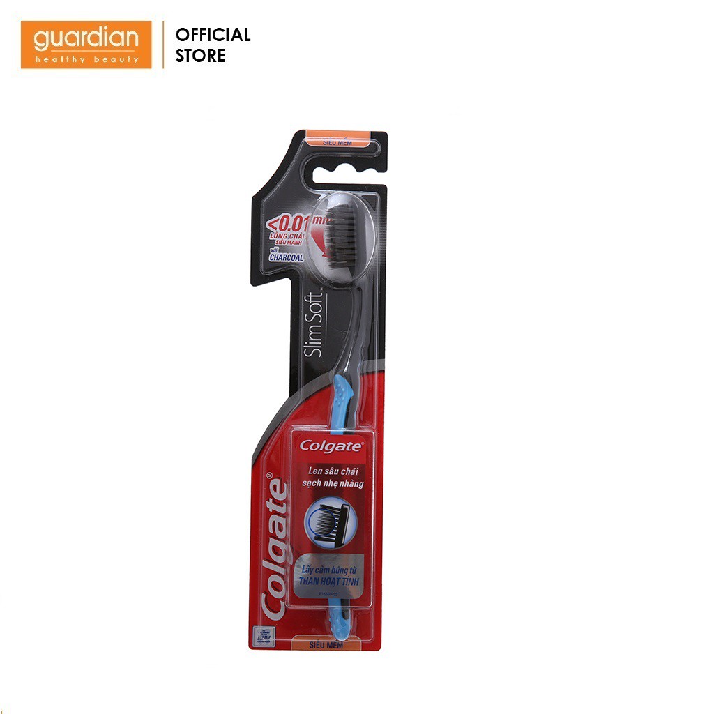 Bàn chải đánh răng Colgate SlimSoft Charcoal Mềm mảnh Than hoạt tính
