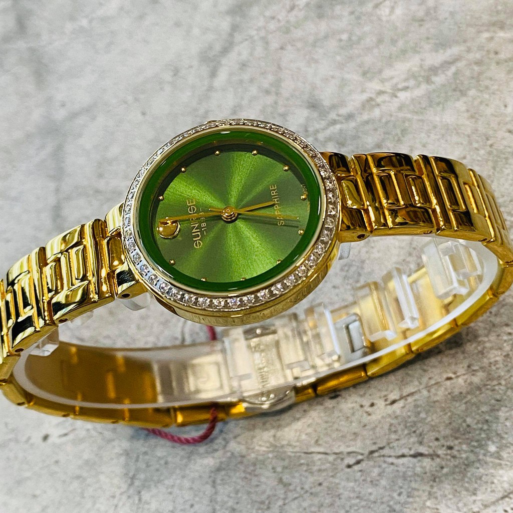 Đồng hồ Sunrise nữ chính hãng Nhật Bản L9949AA.G.XL - kính saphire chống trầy - Đá S