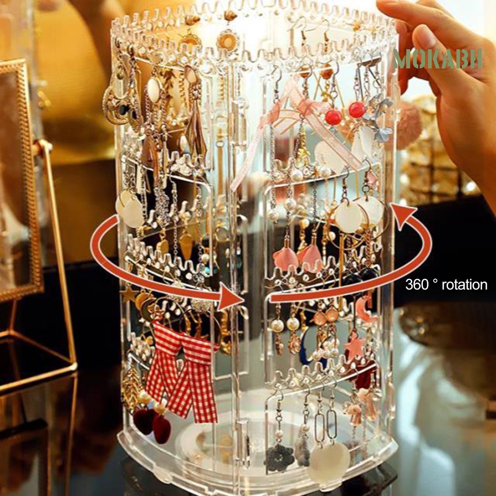 [Mới] 1 Bộ Kệ Trưng Bày Trang Sức Xoay 360 Độ Dùng Hàng Ngày