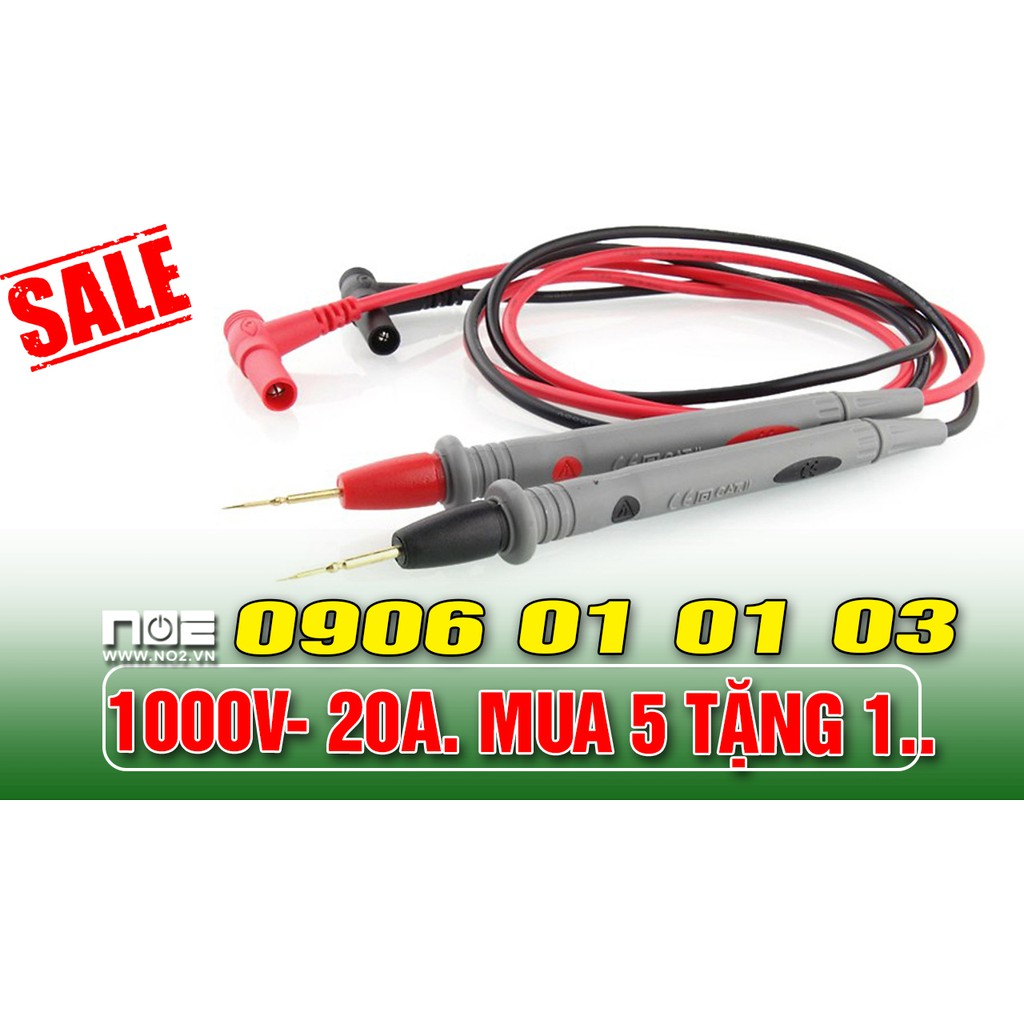 Que đo đồng hồ vạn năng đầu siêu nhọn 1000V 10A và 20A- MUA 5 TẶNG 1