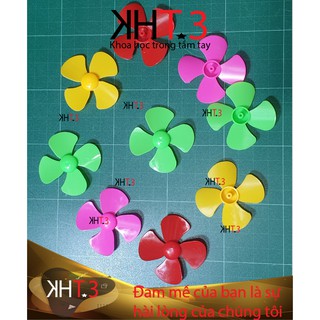 Set 10 Cánh quạt nhựa 4 cánh làm đồ chơi DIY mini fan 4 cánh 2x80 mm cánh quạt làm đồ stem