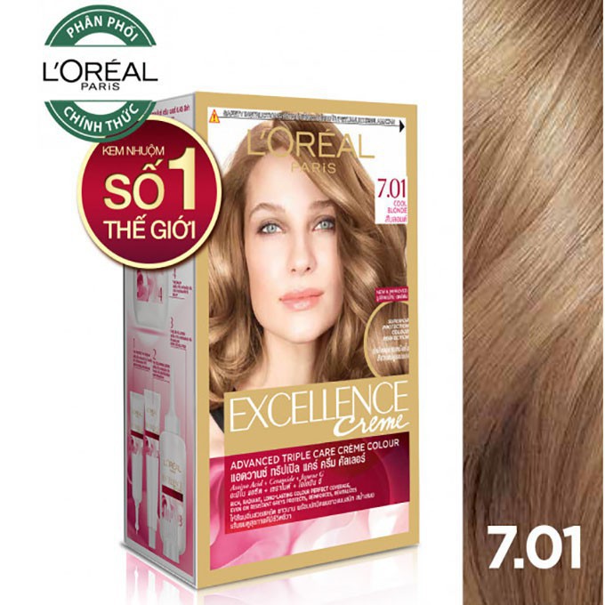 Nhuộm Tóc Phủ Bạc Loreal số 7.01