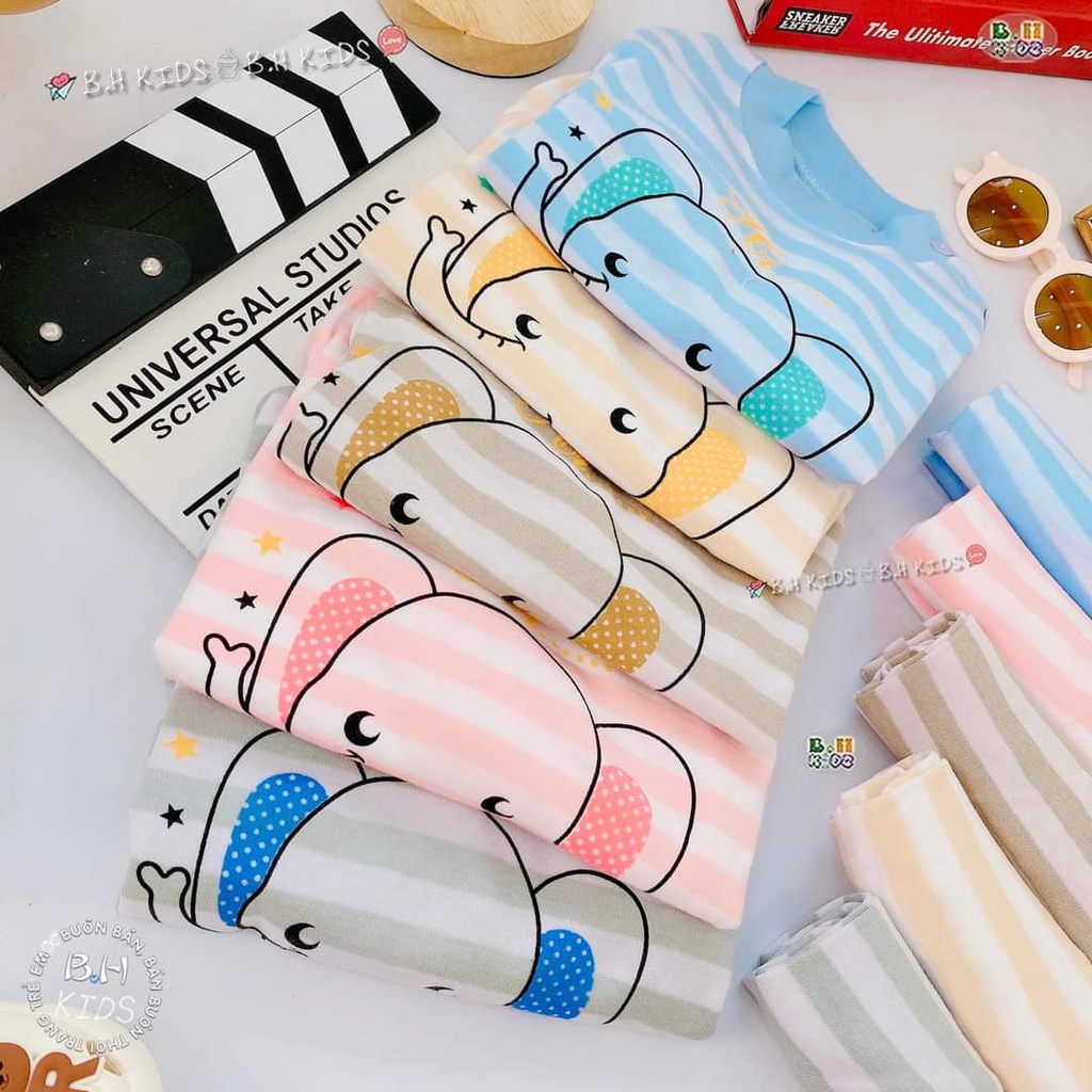 Bộ quần áo trẻ em dài tay thu đông cho bé trai và bé gái chất nỉ kẻ từ 5 đến 15kg - A SHOP 01