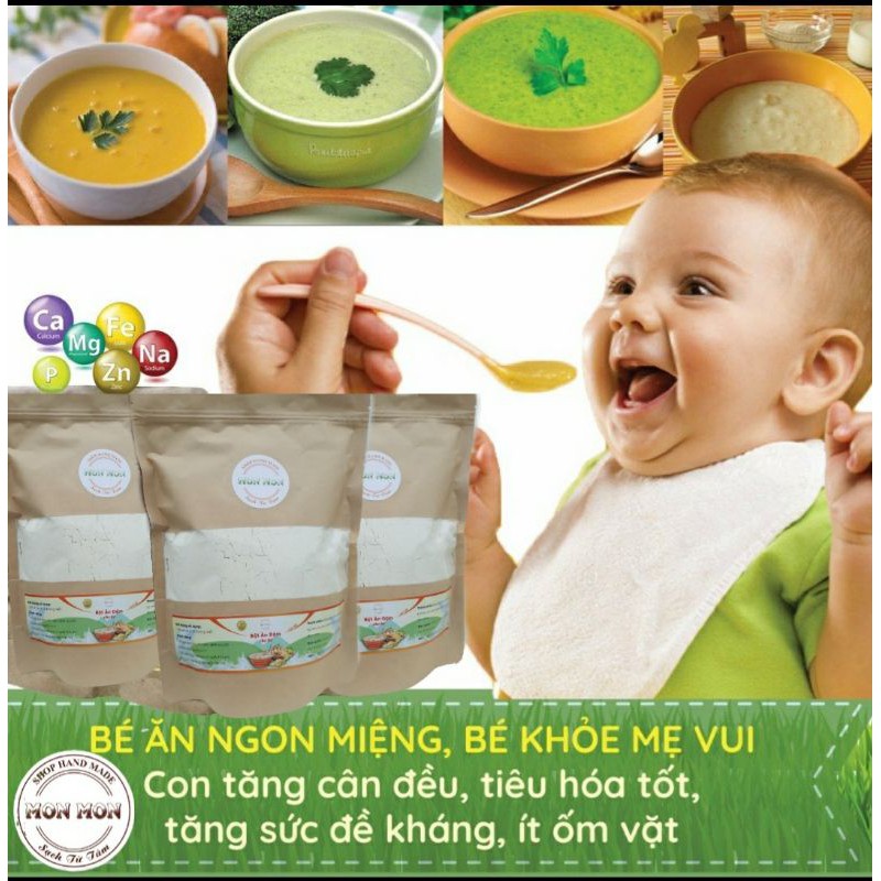 1KG BỘT ĂN DẶM GẠO DINH DƯỠNG NẤU CÙNG DAISY, THỊT cho trẻ từ 4 tháng tuổi giúp Tăng Cân, Tiêu Hóa Tốt