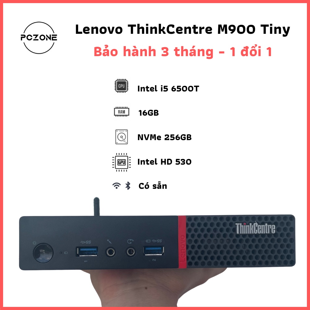 Máy tính mini Lenovo ThinkCentre M900 Tiny i5 6500T 8GB NVMe 256GB – Bảo hành 3 tháng