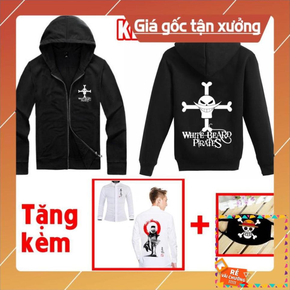 [SALE] [SALE GIÁ GỐC] [Xả kho ]Áo khoác in hình Râu Trắng One Piece đẹp siêu ngầu giá rẻ nhất