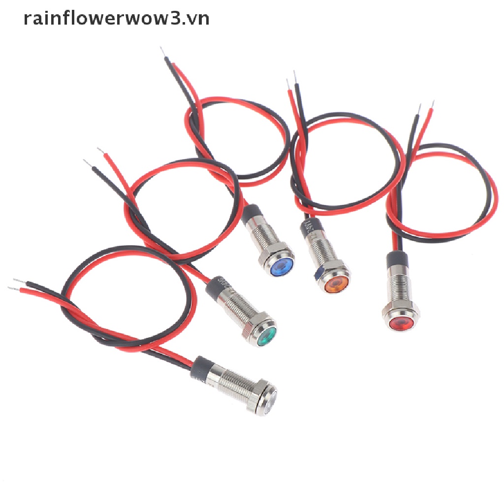 Đèn led Cảnh Báo Bằng Kim Loại Chống Thấm Nước P67 6mm 3v 5v 6v 12v 24v