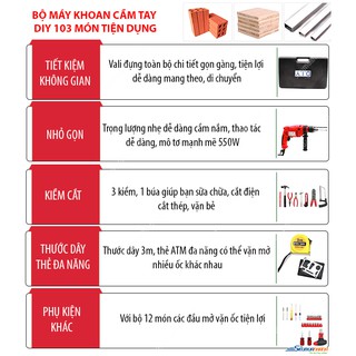 Bộ khoan DIY 103 món