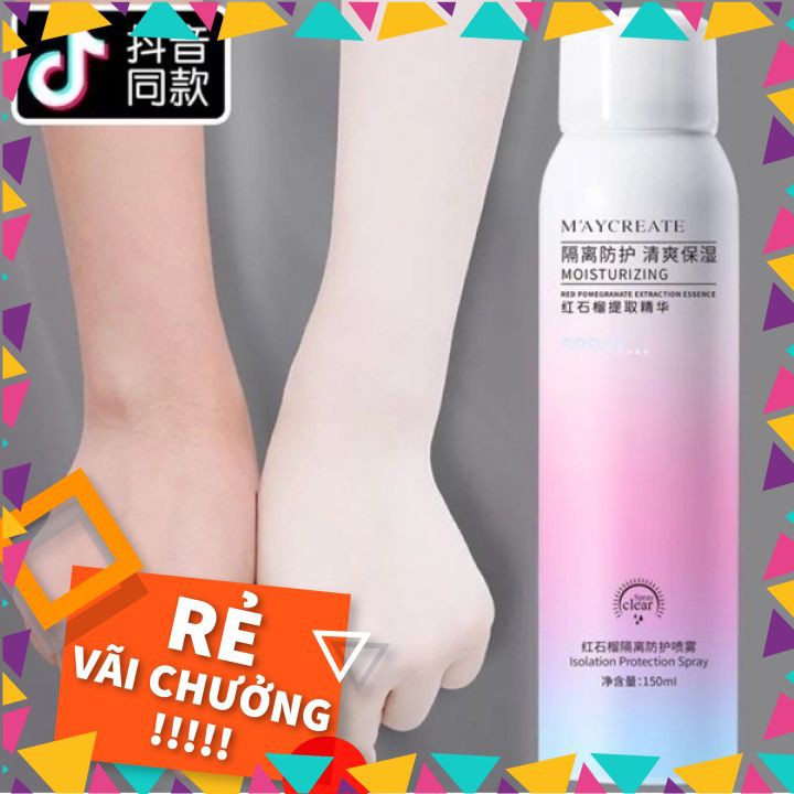 [MÃ GIẢM GIÁ 10% CHO ĐƠN TỐI THIỂU 199K] Xịt Chống Nắng💖FREESHIP💖 Maycreate nâng tone dễ dàng, phù hợp với mọi loại da | BigBuy360 - bigbuy360.vn