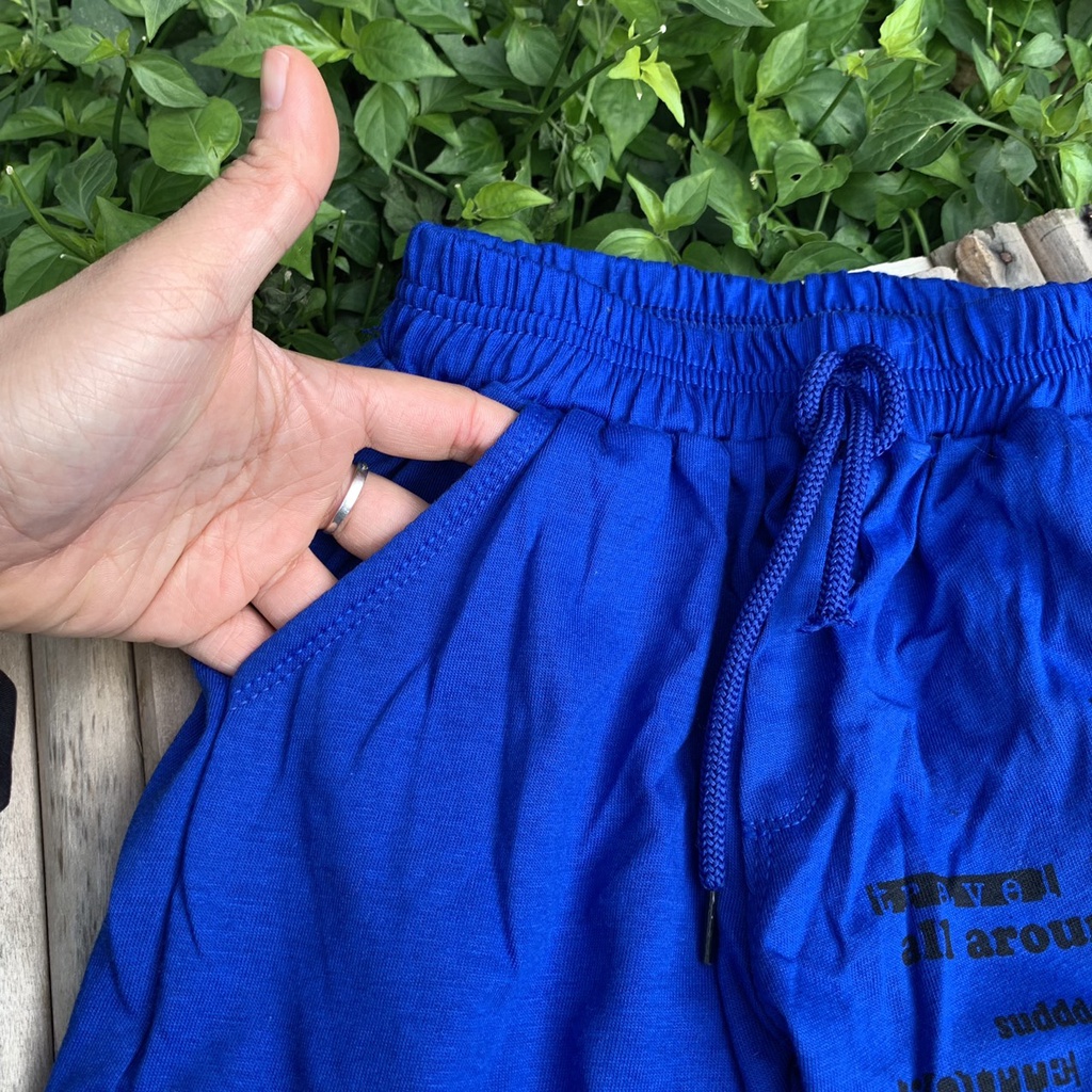 Quần ngố lửng bé trai cotton thoáng mát
