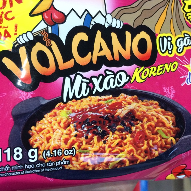 Mì Xào Cay Volcano Koreno Paldo Gà 118g gói