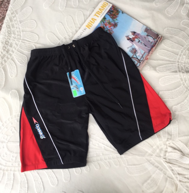 Quần Bơi Nam Lỡ Đen Pha Sọc Màu Thun Co Giãn 4 Chiều Size 50-75kg - Hàng Việt Nam - Lucky Girl shop | BigBuy360 - bigbuy360.vn