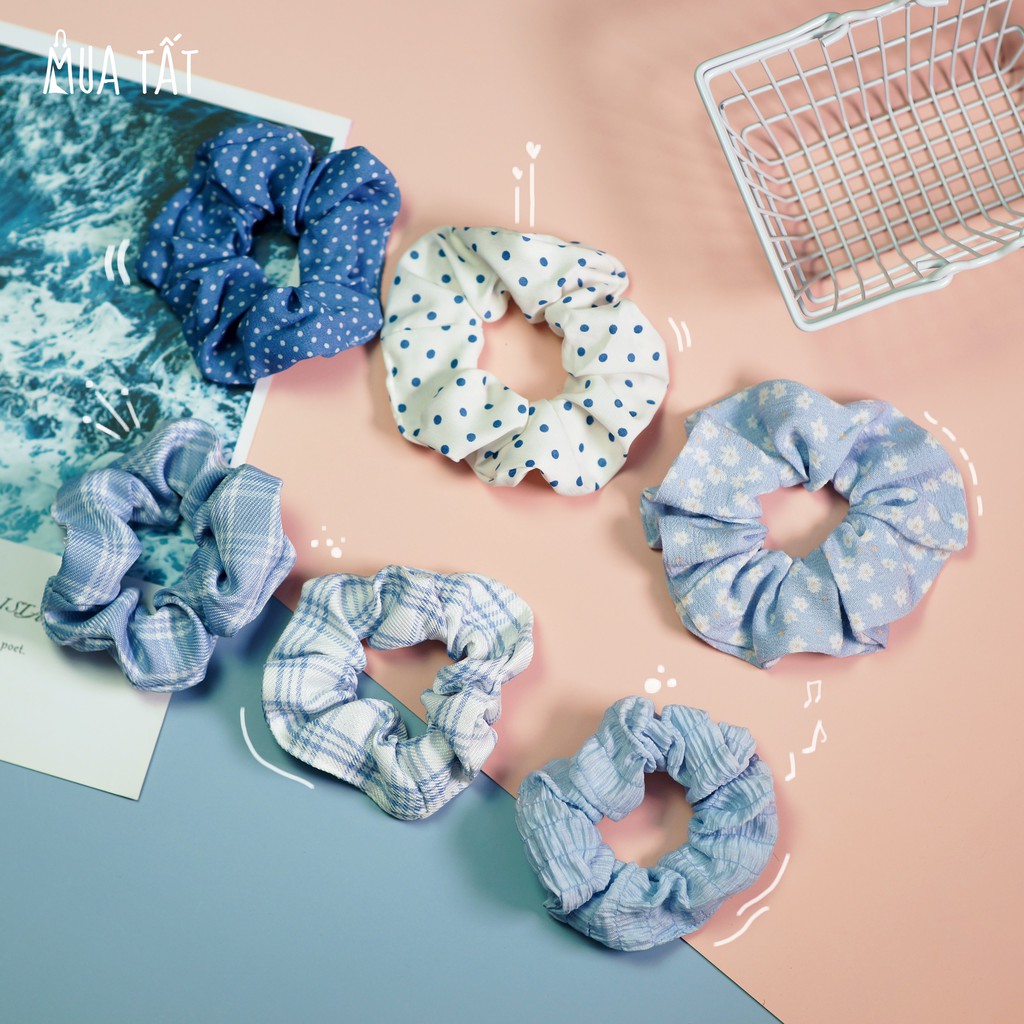 Cột tóc scrunchies họa tiết Mua Tất (muatatshop)