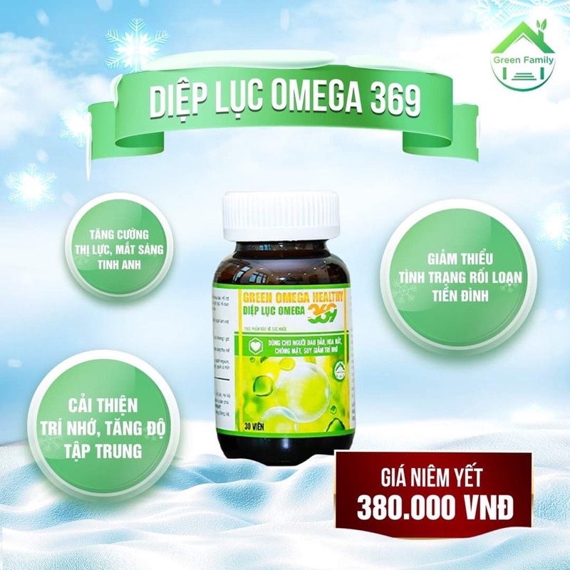 Diệp Lục Omega 369 Green Family Omega Healthy Bổ Mắt