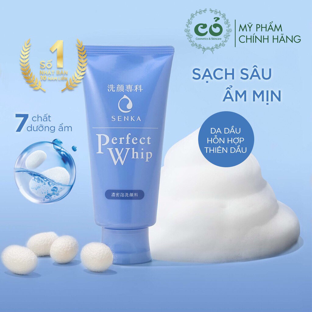 Sữa Rửa Mặt Tạo Bọt Senka Perfect Whip - Tuýp Xanh Dương | BigBuy360 - bigbuy360.vn