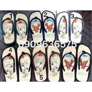 Dép chiếu thêu hình