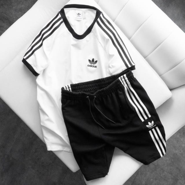 Bộ quần áo thể thao nam thun cao cấp, bộ adidas nam mùa hè năng động Xịn