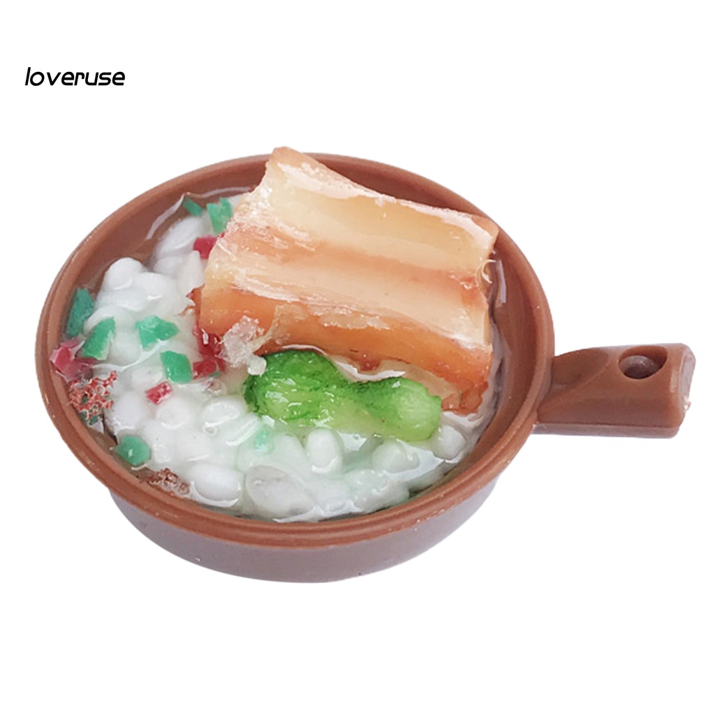 Mô hình nồi cơm bằng đất sét 1/12 trang trí nhà búp bê