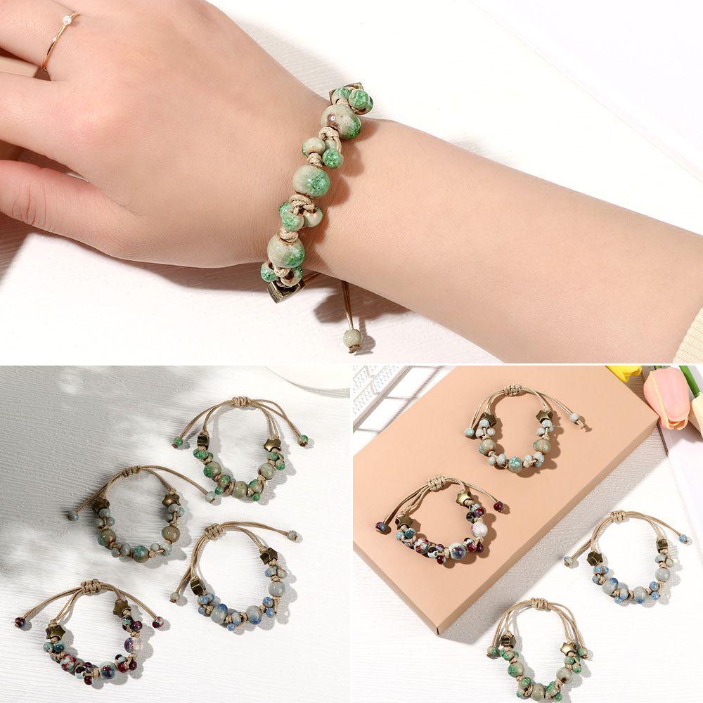 Vòng Tay Chuỗi Hạt Phong Cách Retro Thời Trang Cho Nữ