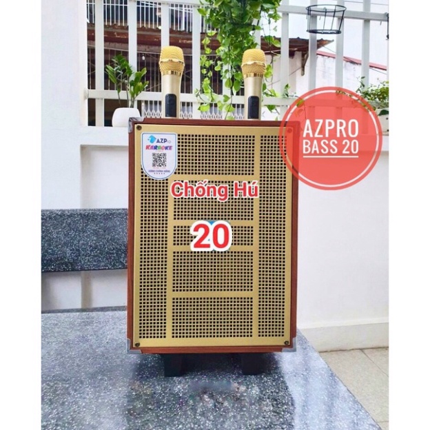 Loa kéo hát karaoke bluetooth AZ8 Pro Bass 20 mini chính hãng tặng 2 micro
