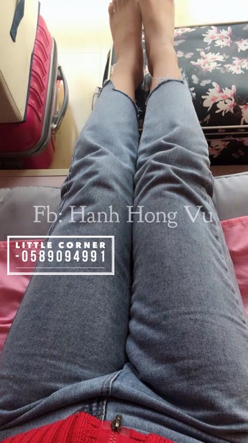 Quần slim baggy jeans gấu kiểu ulzzang kèm ảnh thật có BIGSIZE