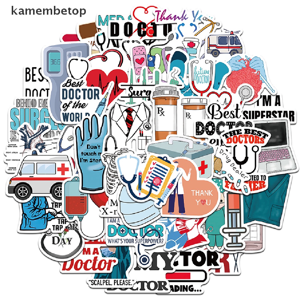 Bộ 50 Miếng Dán Trang Trí Hình Đầu Lâu Dễ Thương