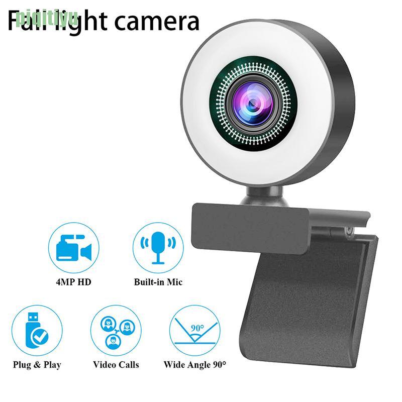 Webcam Full Hd 1080p Có Đèn Làm Đẹp 2k