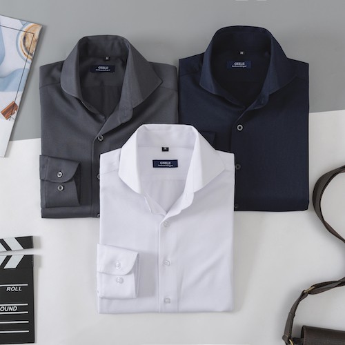 Áo Sơ Mi Nam Dài Tay GEELE Cổ Cutaway Form Regular FIT SM03