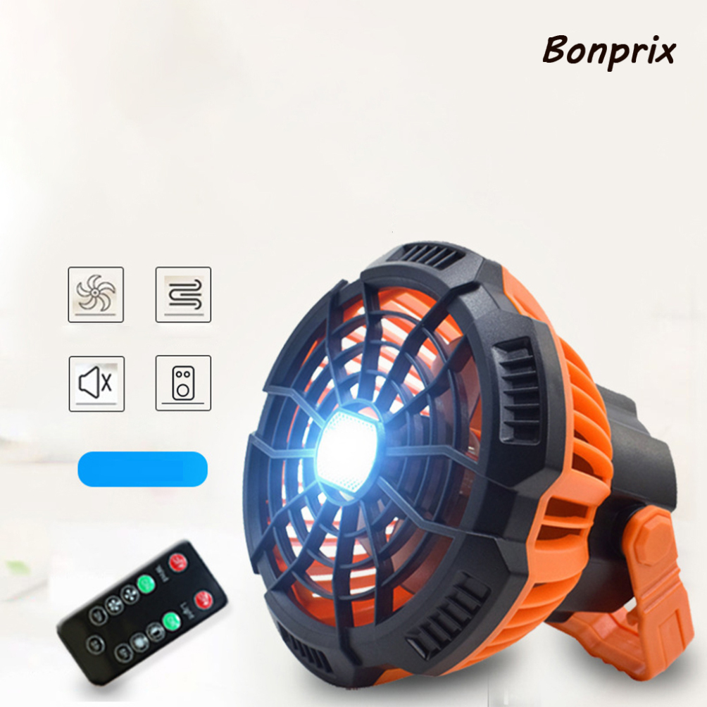 Quạt Cắm Trại Có Đèn Led Tiện Lợi