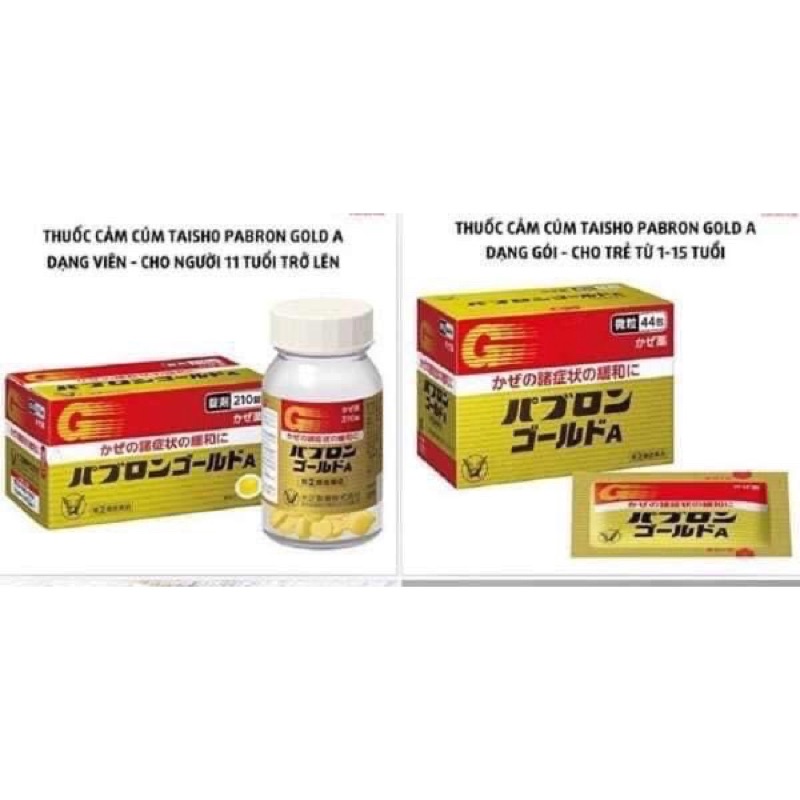 CẢM_CÚM_NHẬT_BẢN - Trẻ Em 46 Gói, Người Lớn 44 Gói, 210 Viên