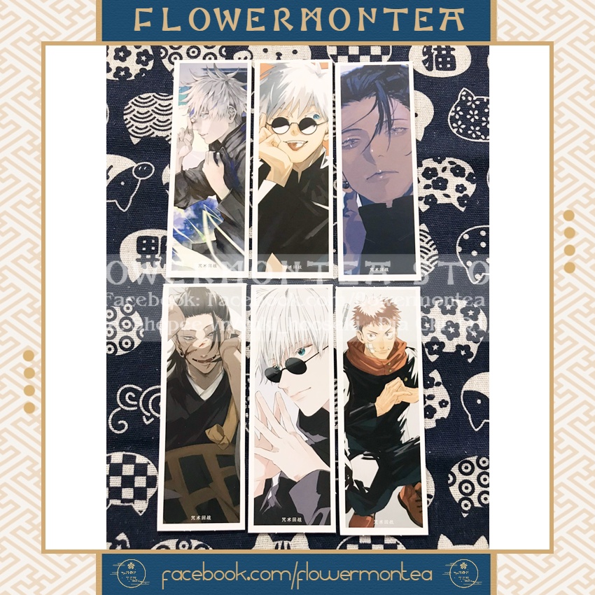 Set 6 Thẻ Đánh Dấu Sách | Bookmark Giấy - Jujutsu Kaisen | Chú Thuật Hồi Chiến