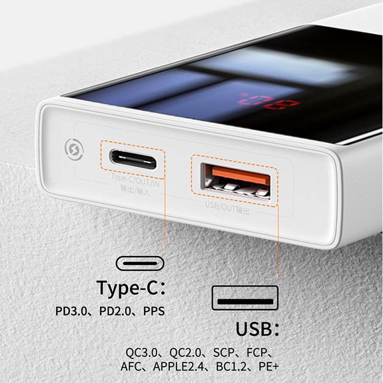 Pin Sạc Dự Phòng Chính Hãng Baseus Super Mini 10000 mAh Sạc Nhanh QC 3.0 22.5W Cho Các Dòng Smartphone