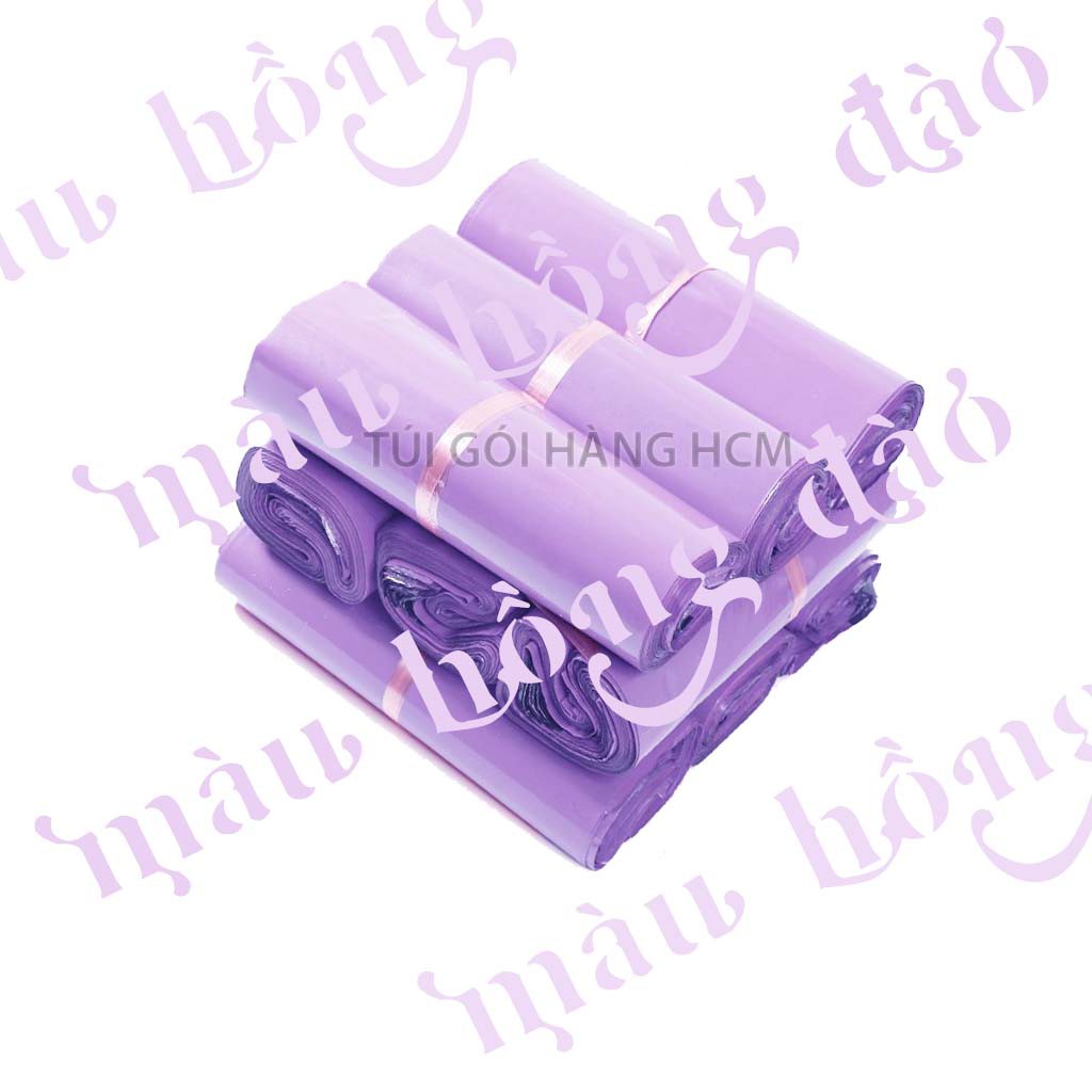 Túi gói hàng màu tím size 25x35 loại PHỔ THÔNG cuộn 100 túi nhựa nguyên chất không pha trộn  - Tuigoihanghcm