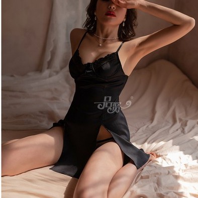 Đầm ngủ lụa Cao cấp xẻ tà gợi cảm có gọng L386 Nhà kho TuTu | BigBuy360 - bigbuy360.vn