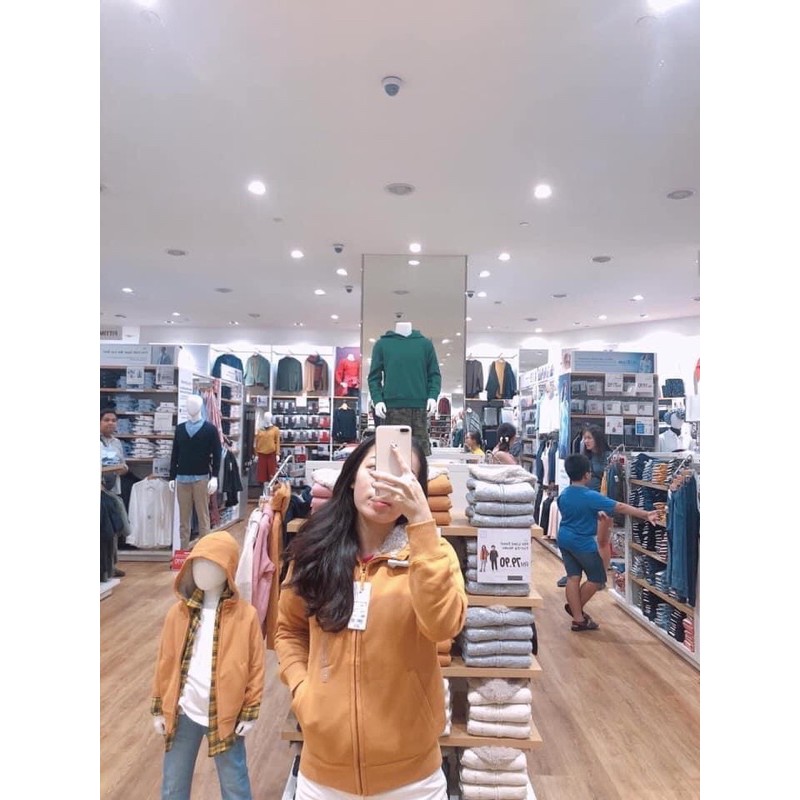 Áo khoác nỉ lót lông cừu kid uniqlo