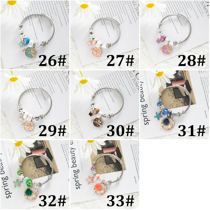 XiaoboACC Vòng Tay Chuỗi Hạt Bằng Thép Không Gỉ Hình Phi Hành Gia Thời Trang Dành Cho Nữ