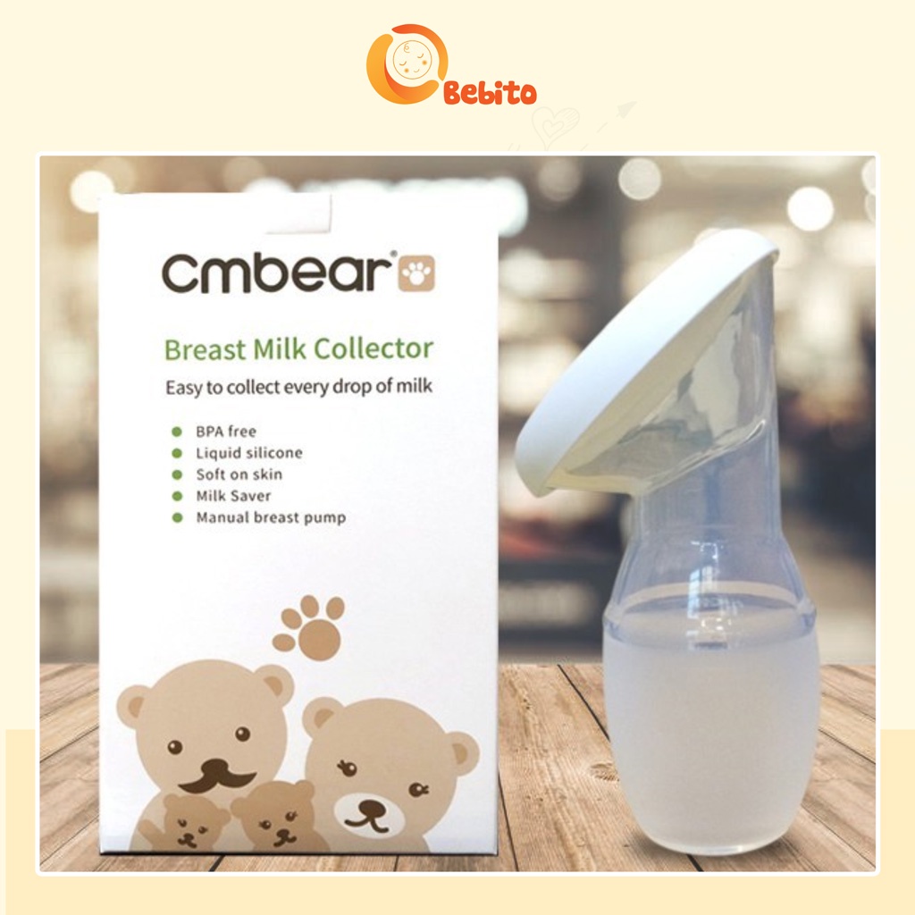 Cốc Hứng Sữa Silicon Cmbear Cao Cấp An Toàn Và Tiện Lợi