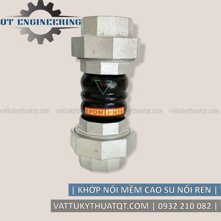 Khớp Nối Mềm Cao Su Nối Ren | DN20-DN50 [VATTUKYTHUATQT.COM]