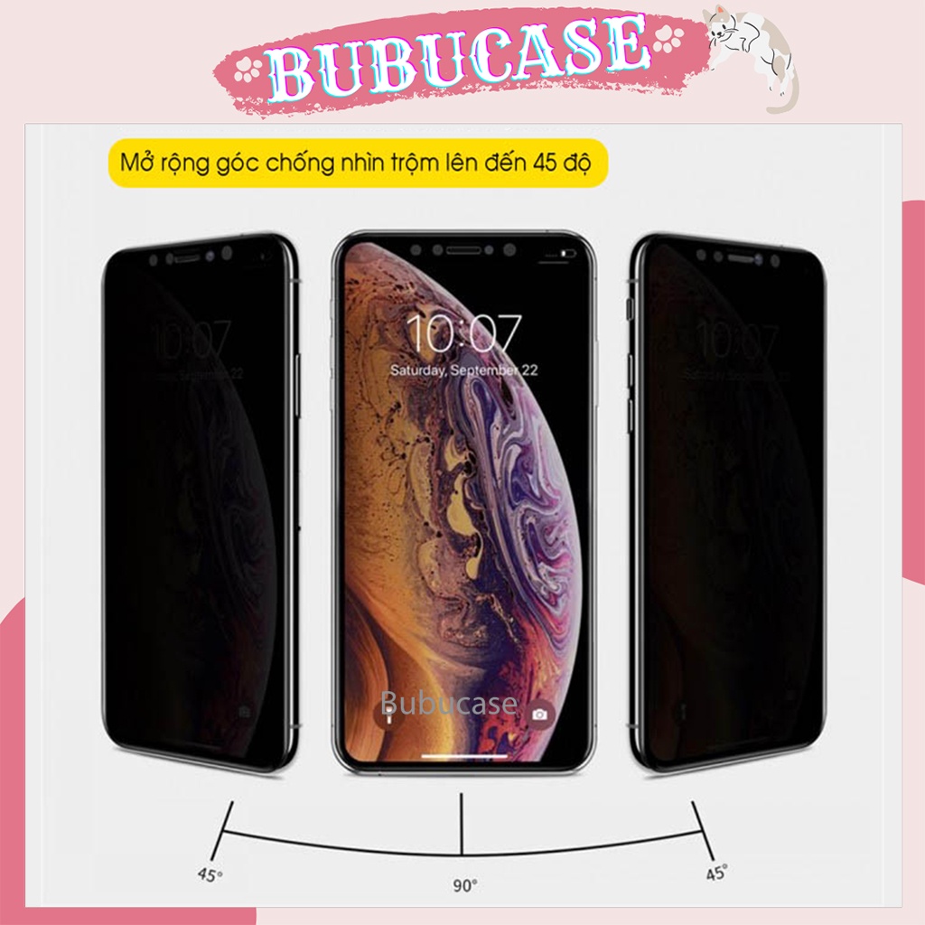 Kính Cường Lực Chống Nhìn Trộm Cho iPhone Full Màn Hình -  Đã Có Cường Lực Cho iPhone 15 / 15 Plus / 15 Pro / 15 Promax