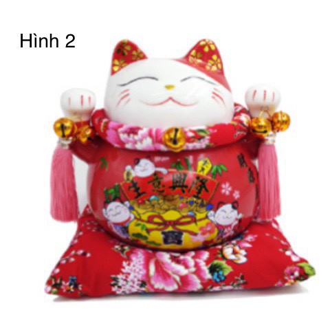 [Big Sale] Mèo Thần Tài, Mèo May Mắn Maneki Neko Mèo năng lượng cao 10 Cm